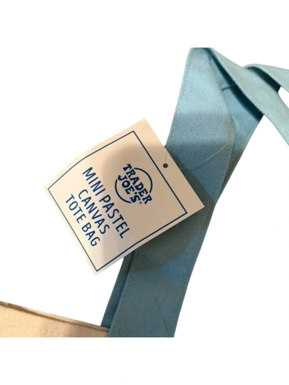 Trader Joe'S Mini Pastel Canvas Tote Bag